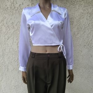 Vintage 90s Blouse Crop Top